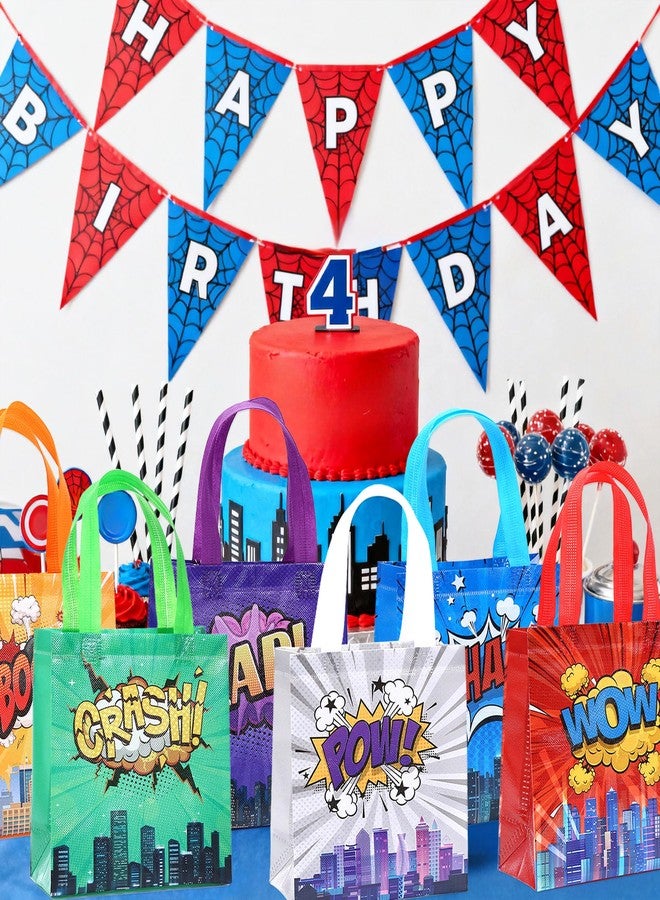 Roaring Good Time Hero Party Favor Goodie Bags12 PCS Hero Party Favors Bags Hero Birthday Decoration Favor Bags Boxes Party Candy Bags Car Goodie Gift Treat Bags Themed Birthday Party Supplies - Image 3